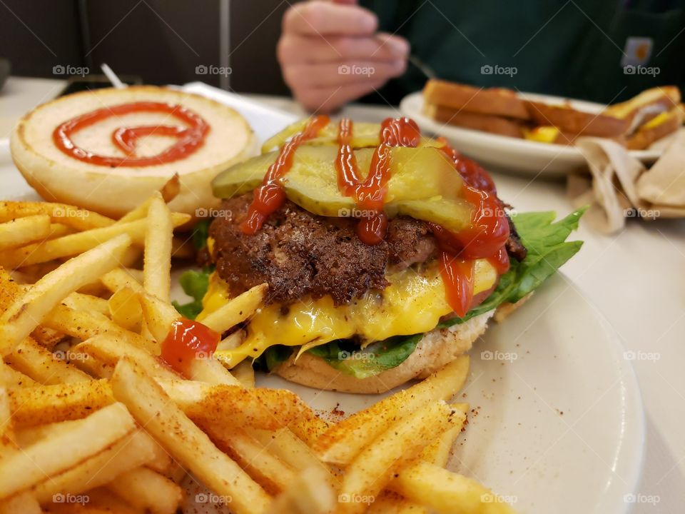 Delicious cheese burgers