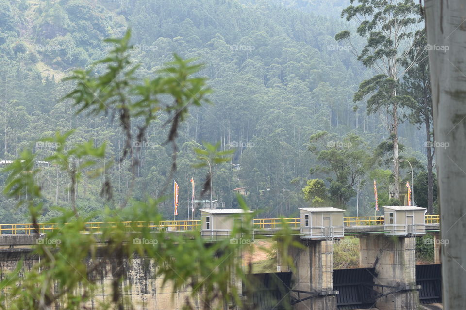 Beautiful dam close to the reservoir