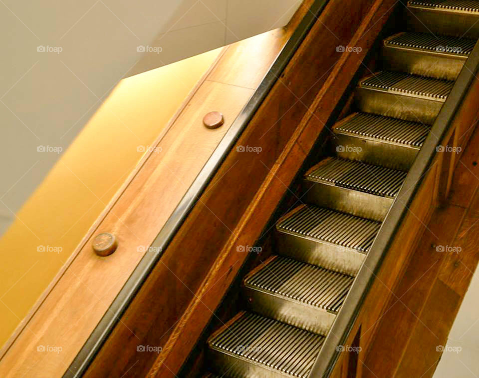 Macy's wooden escalators. Macy's fascinating antique wooden escalators are still in operation in their New York City store today