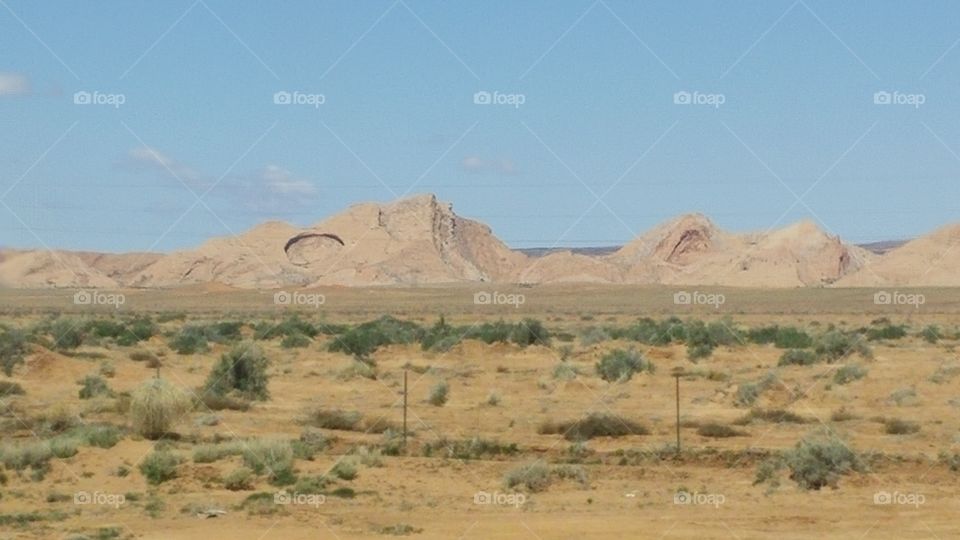 alien rock. driving through Arizona