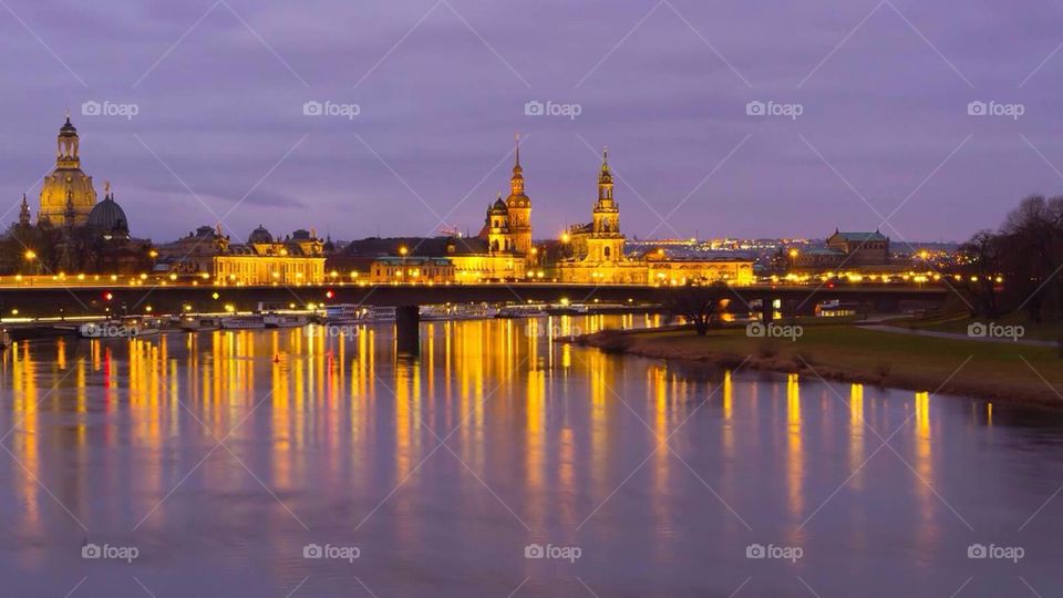 Dresden Altstadt by night