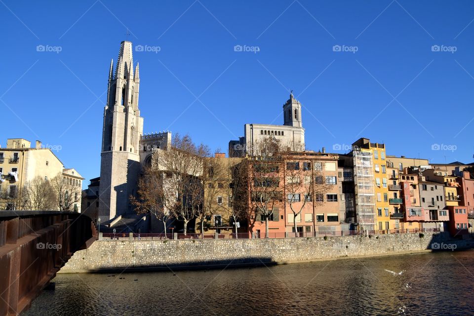 View of the city of Girona, Spain