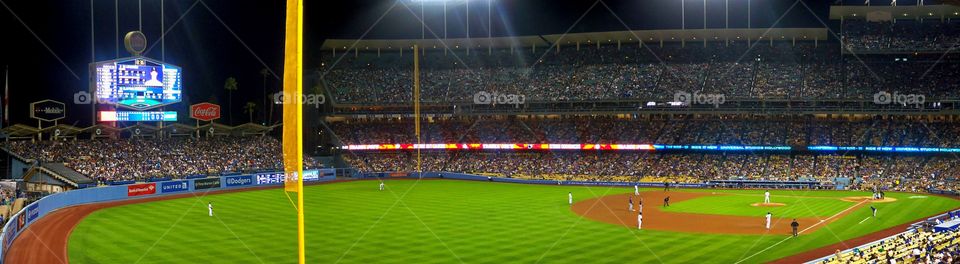 Dodgers Stadium. Panoramic Dodgers Stadium 