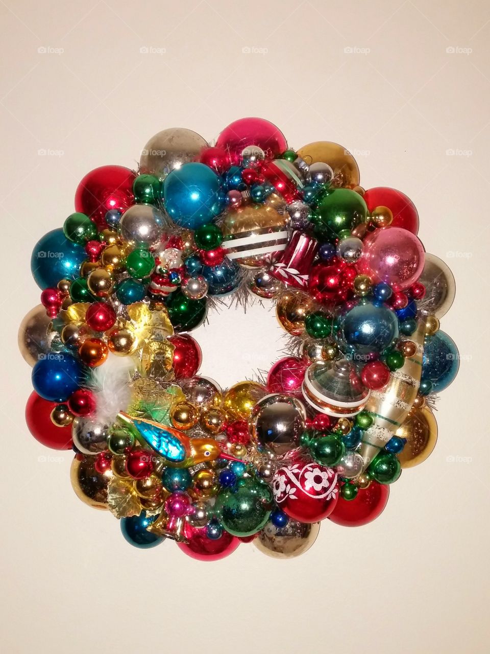 It's the most wonderful time of the year!!
Christmas memories, this wreath is made from my mom & dad's ornaments which they collected from 1941-2014. May they rest in peace.