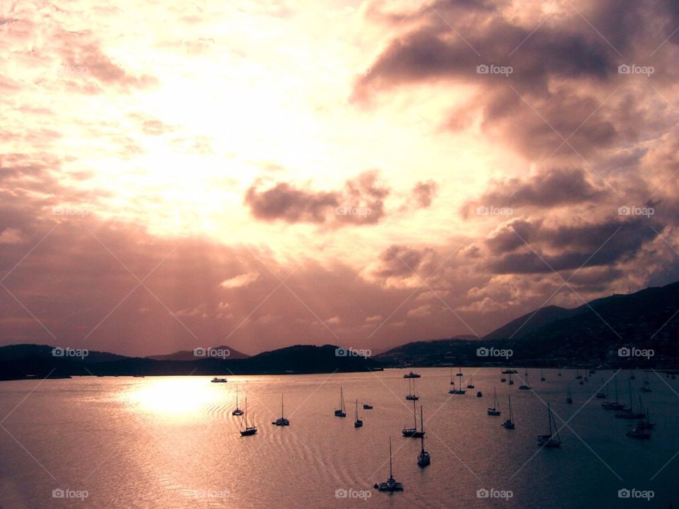 Boats in the Virgin Islands.