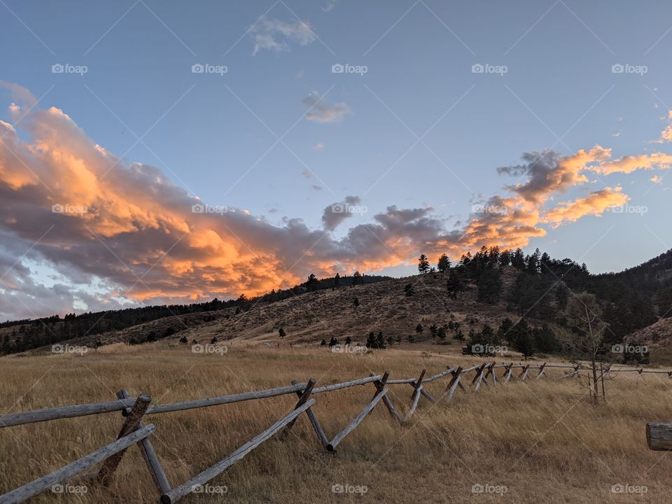 Colorado sunset at Lory State Park
