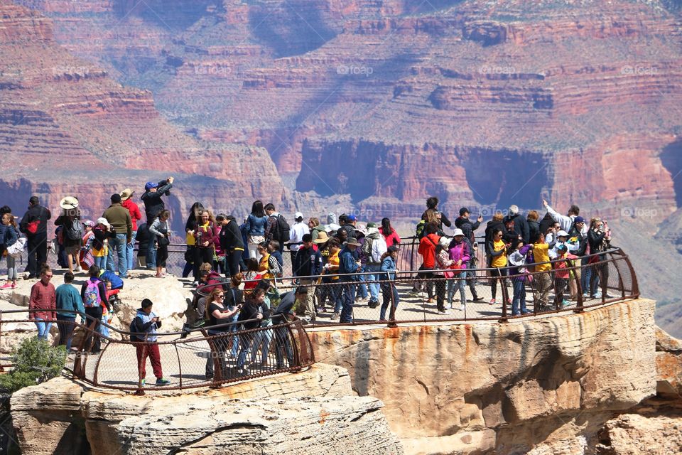 Tourists at the Grand Canyon