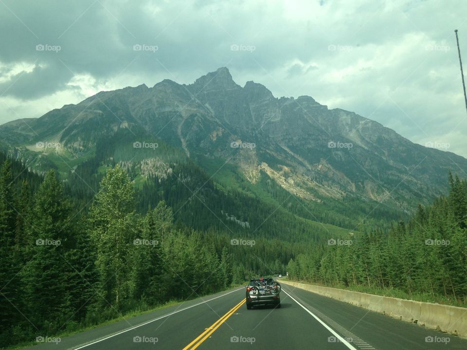 Driving in the mountains 