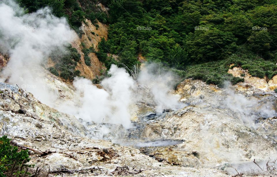 View of volcano