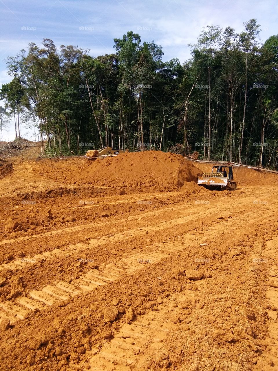 Mine road construction