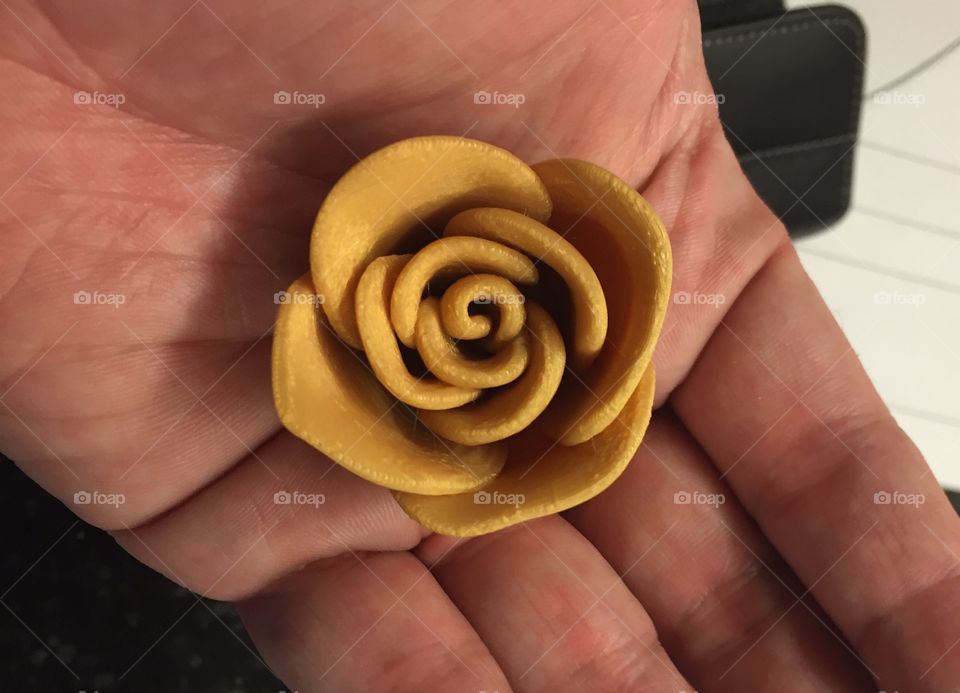 Golden rose in Palm 