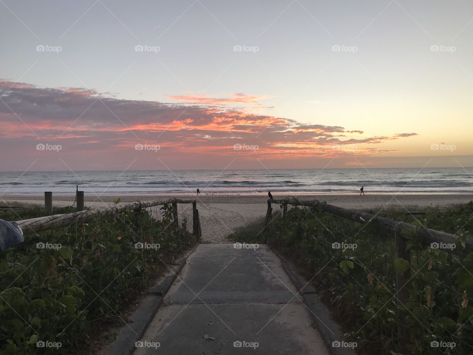 Gold Coast beach at sunrise