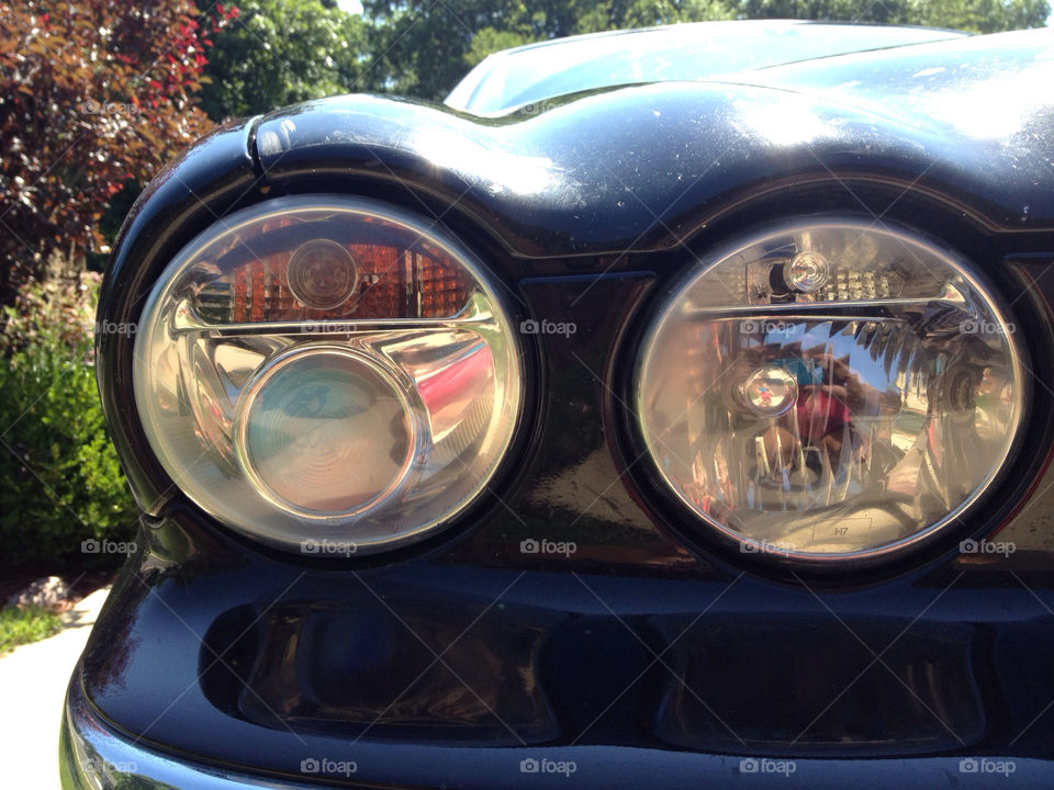 car lights jaguar automobile by kgirl