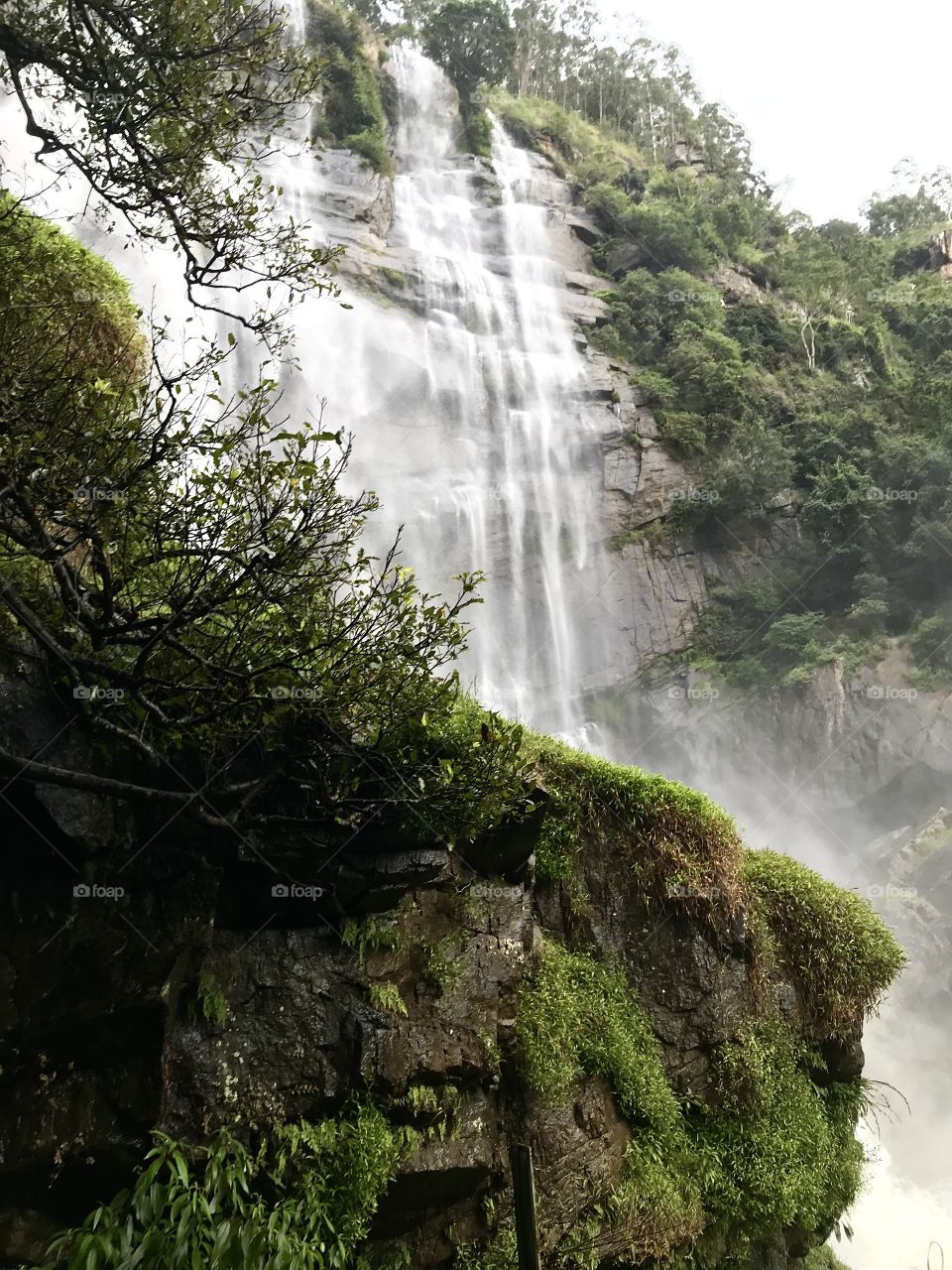 Bomuru Falls Close Up at Sri Lanka...