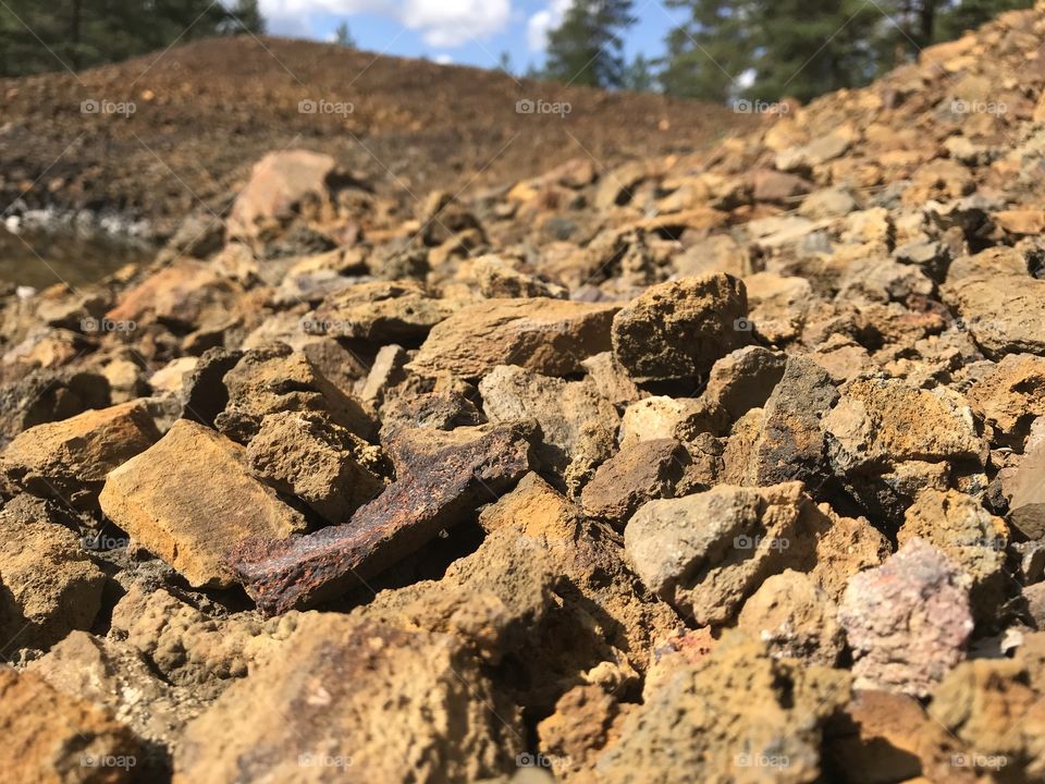 Remaining rocks from old mining