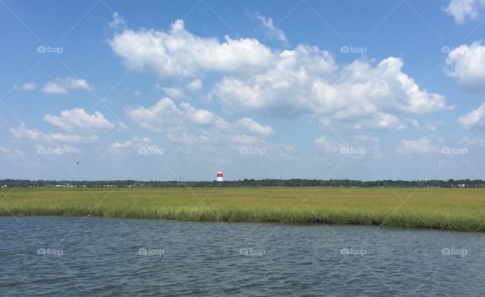 Lighthouse on bay