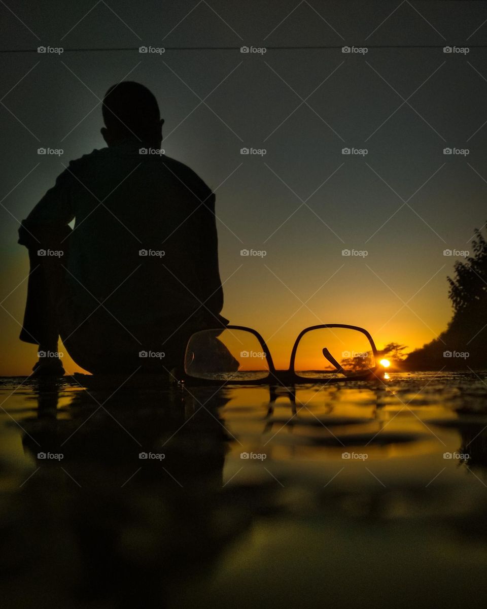 beautiful sunset view