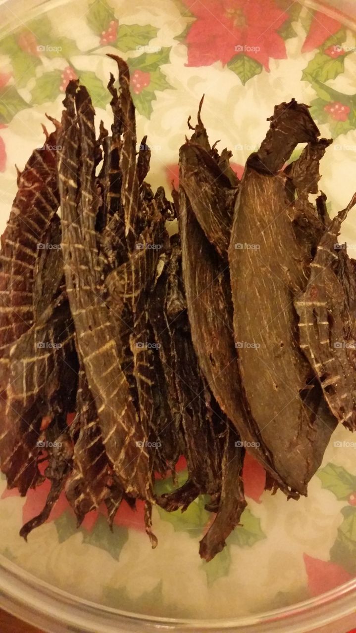 Deer jerky....yummm.