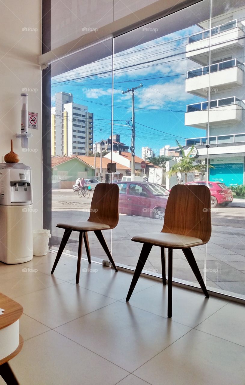 Two chairs in the living room