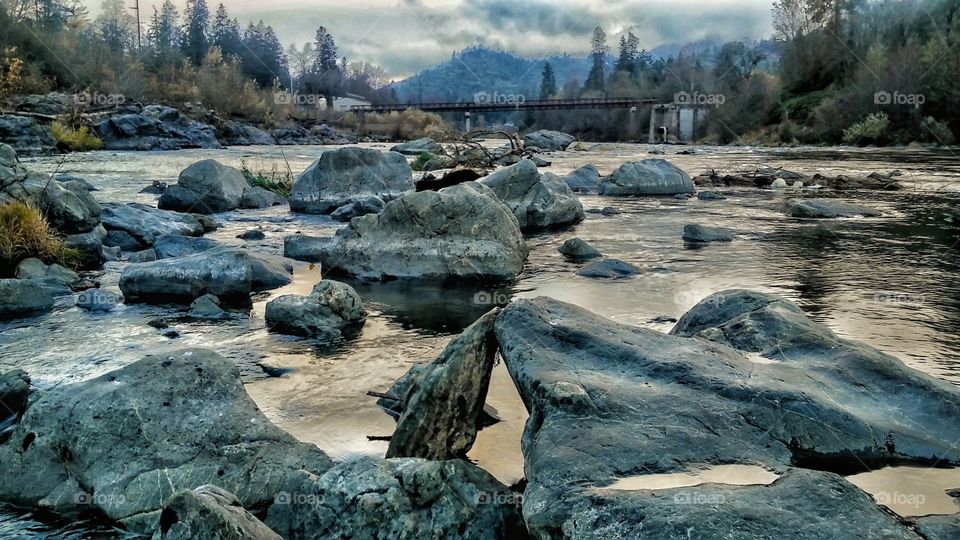 rocks in the river