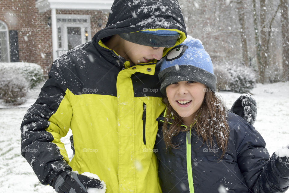 Sibling Bonding in the Snow