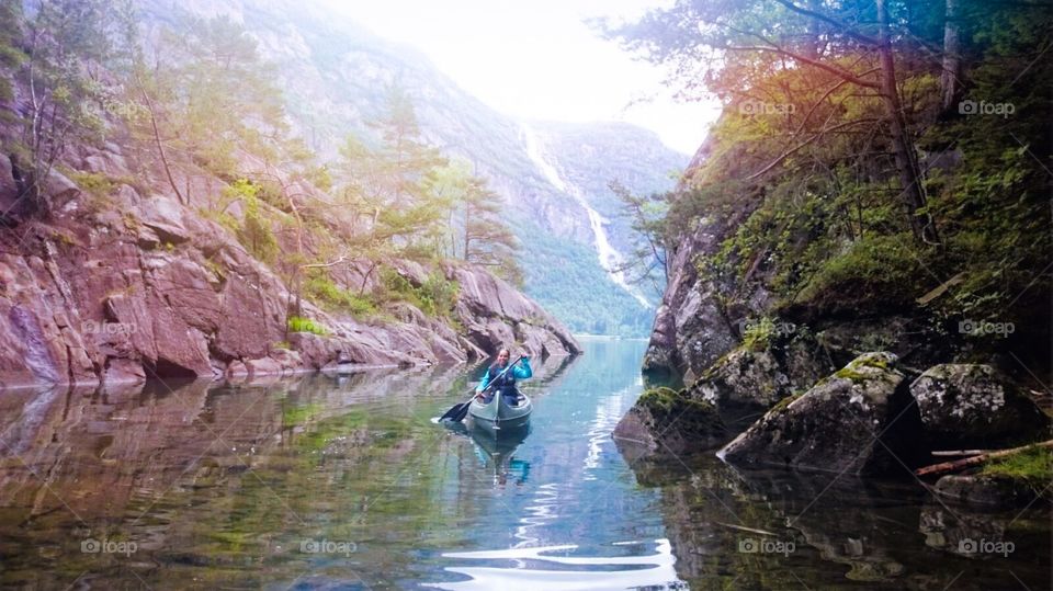 Kayak in Odda. Afternoon in Odda