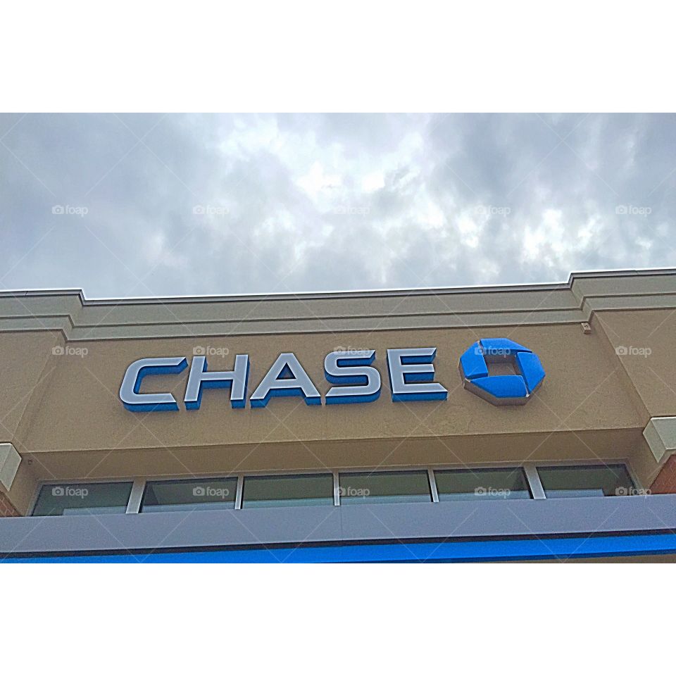Chase most beautiful sign . Chase outdoor 