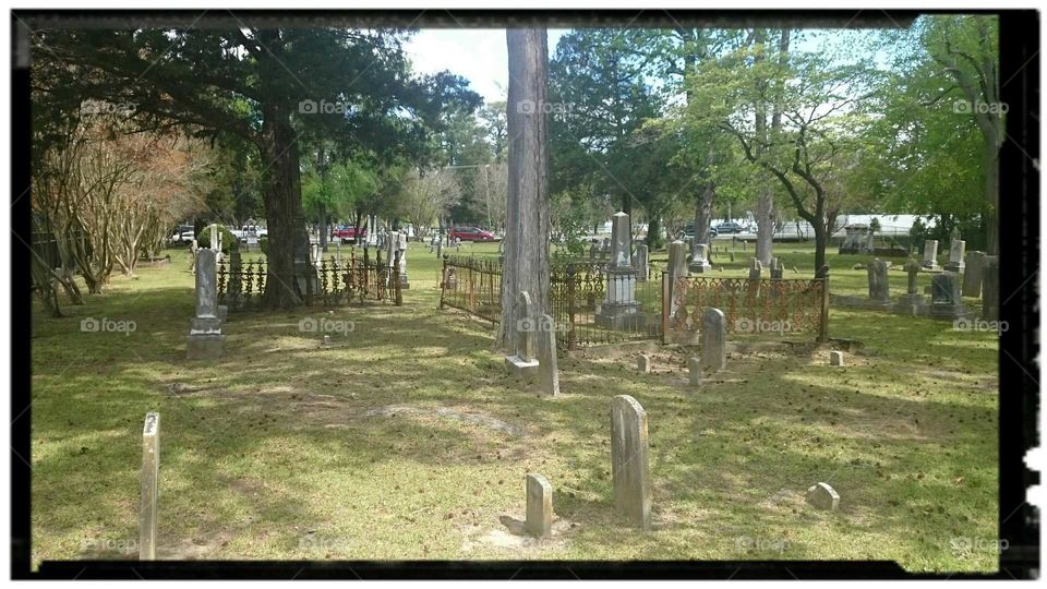 The old cemetery of Fayetteville,  North Carolina.