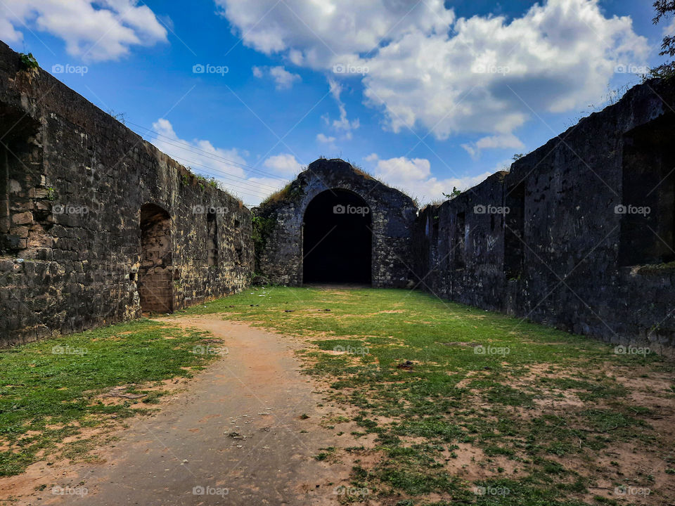 Ruins of an ancient Dutch church in the northern part of Sri Lanka. Chankanai old dutch church was built in mid 17th century during the Dutch ruling from 1658 to 1796.