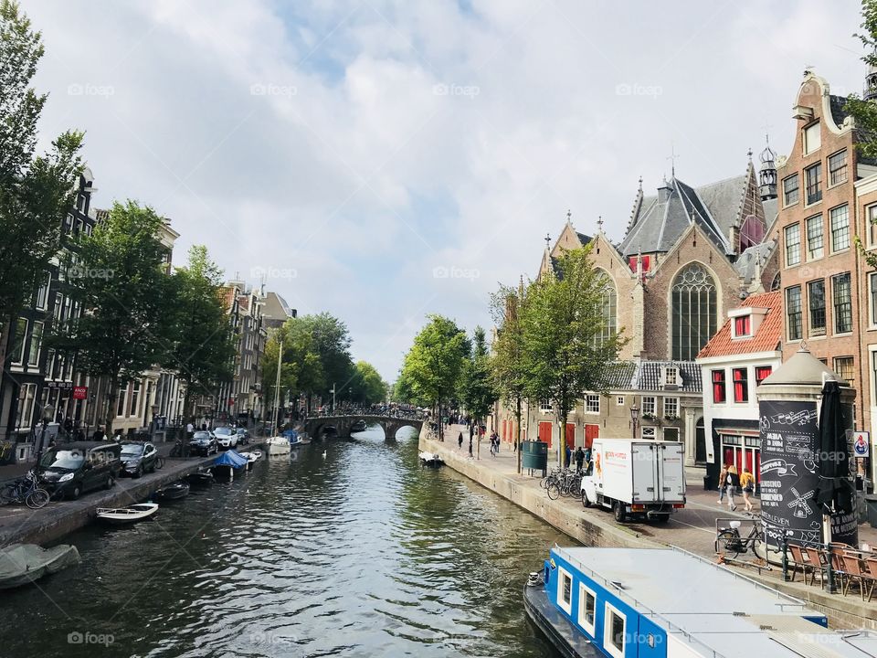 Beautiful day for walking in Amsterdam.