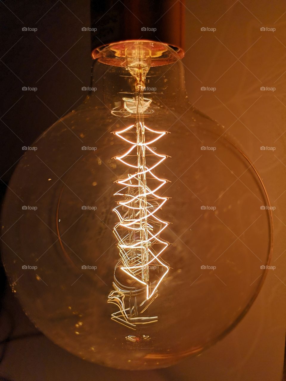 Inside a big light bulb