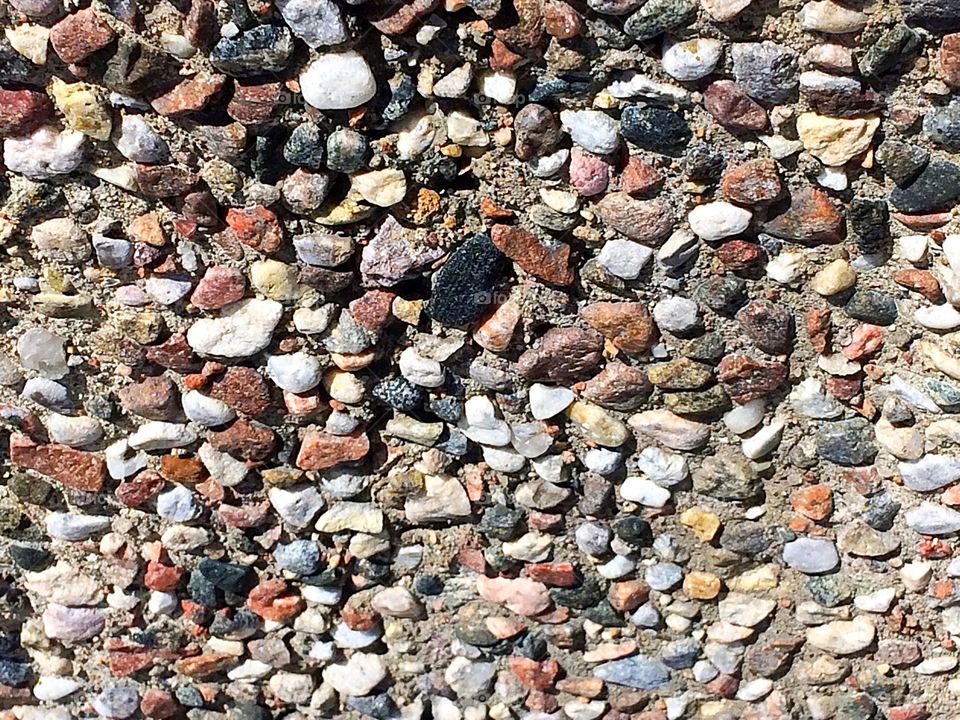 Pebble stone wall