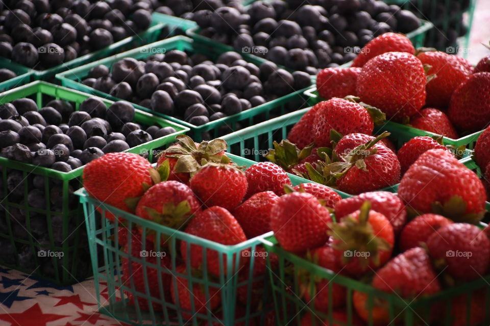 Blueberries and Strawberries Best Friends