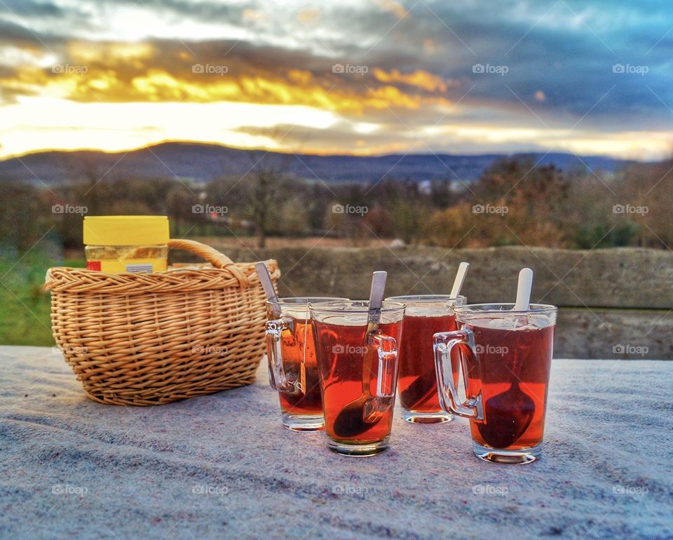 Teatime in winter 