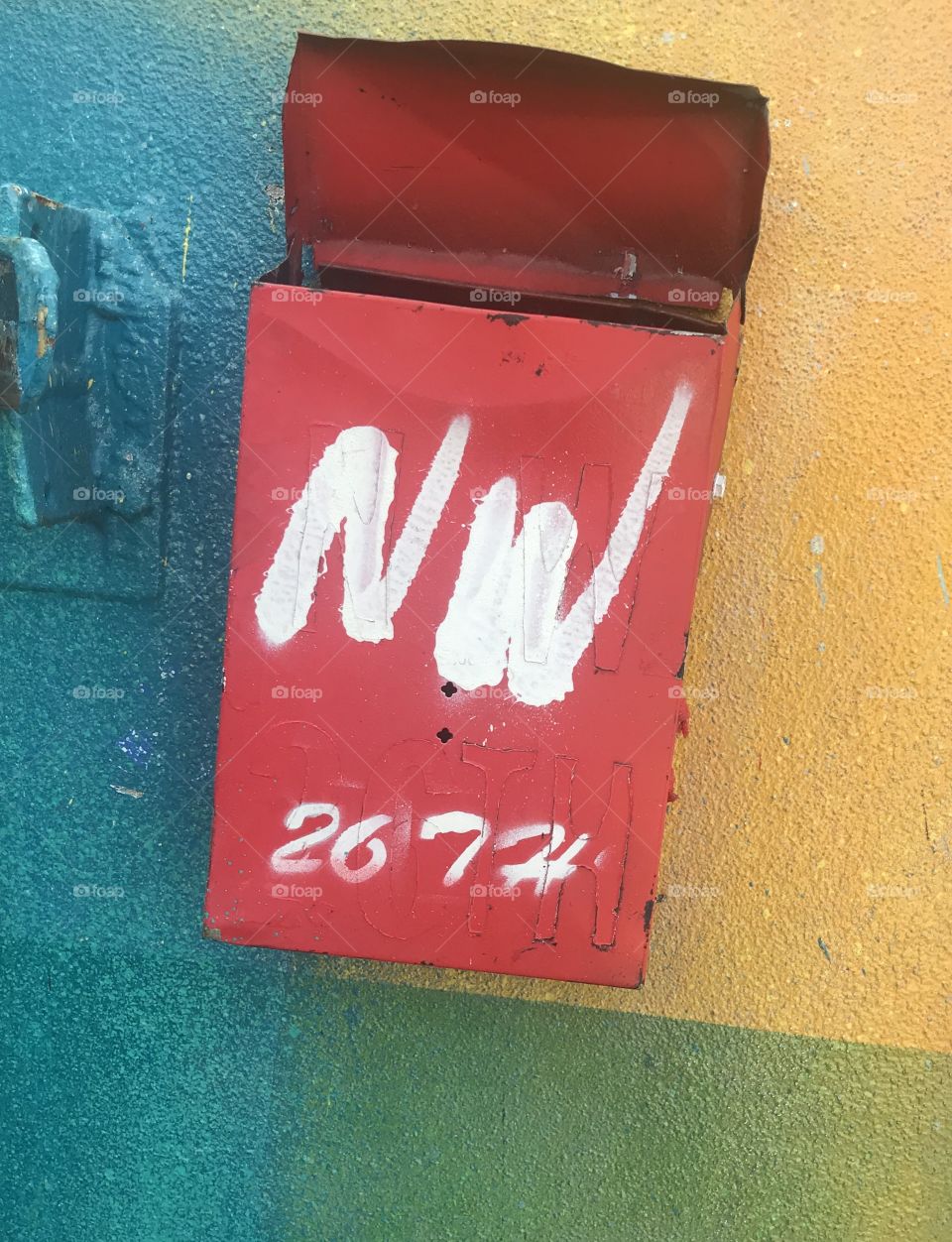 Mailbox colorful NW graffiti Wynwood 