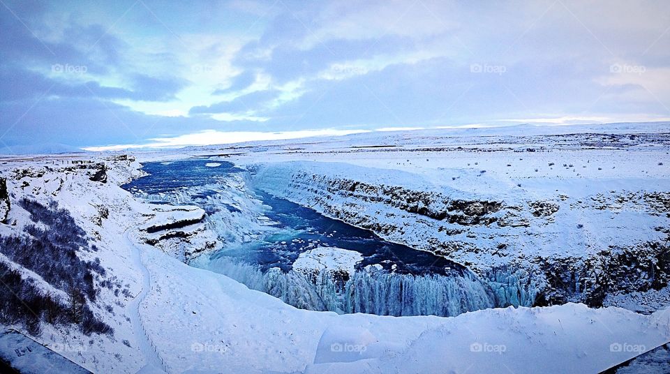 The Great Gullfoss Waterfall, Iceland