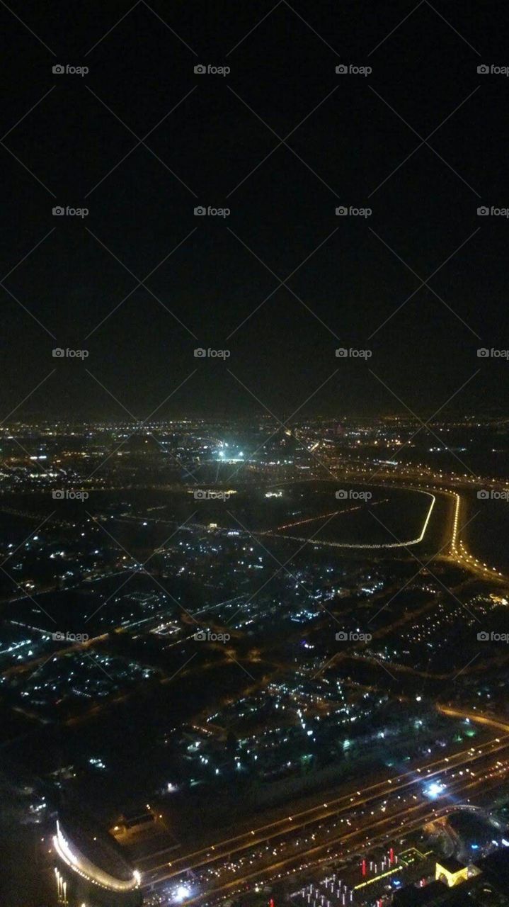 City, no person, night, light,building