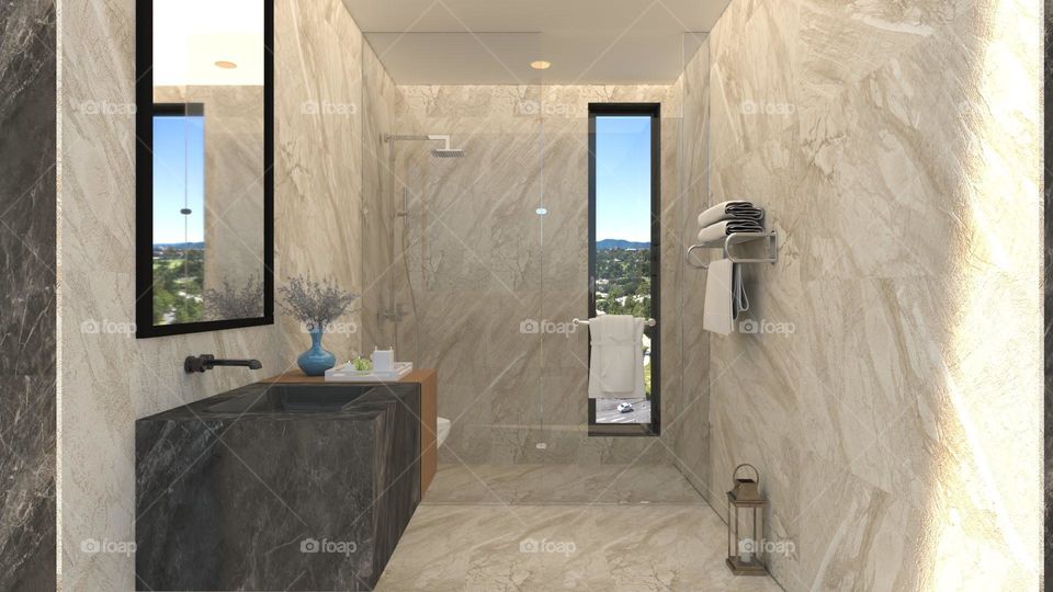 Salle de bain 3d idée design