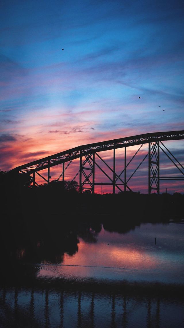 Waco Bridge Sunset