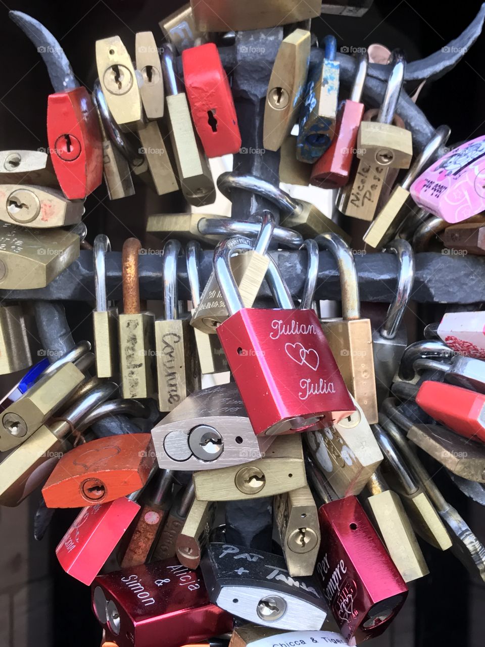 Many padlocks, Basel, Switzerland 