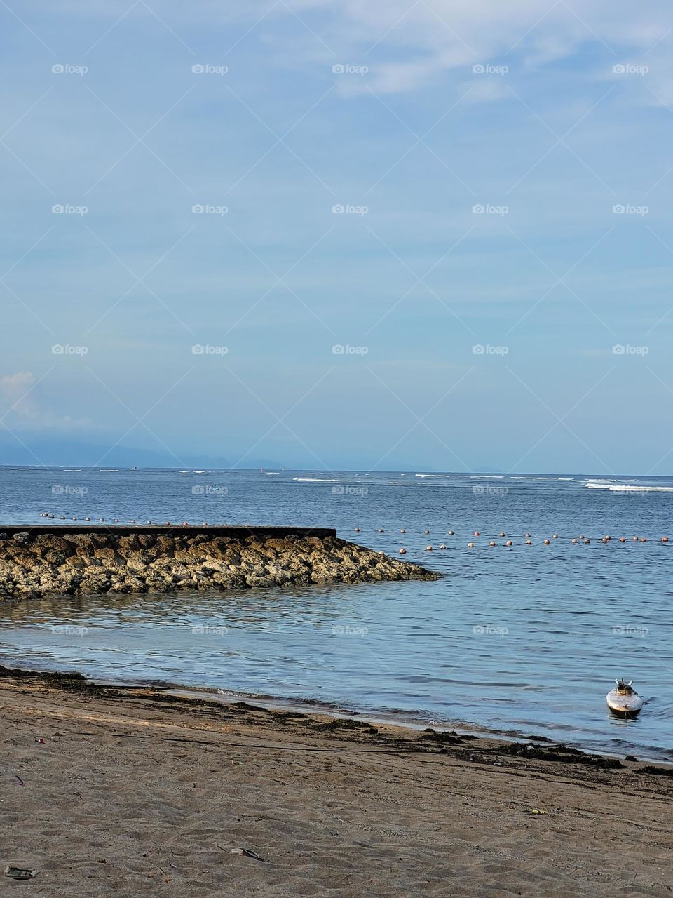 blue ocean view from a beach resort hotel in bali