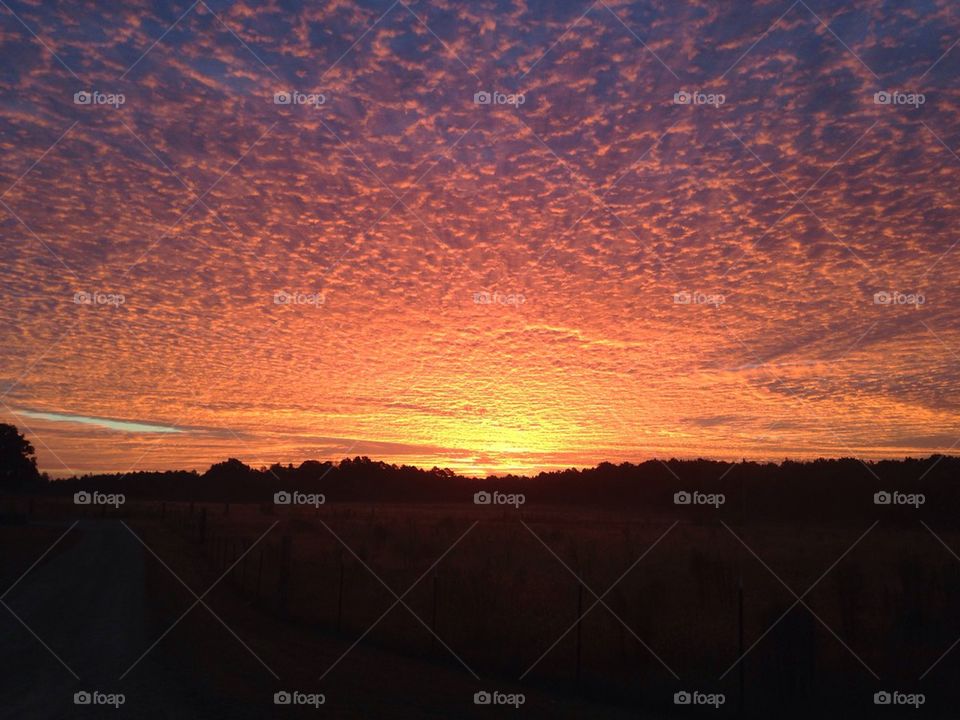 Sunrise in clouds