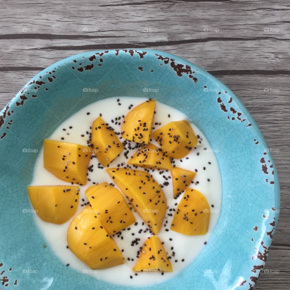 Mango and yogurt 