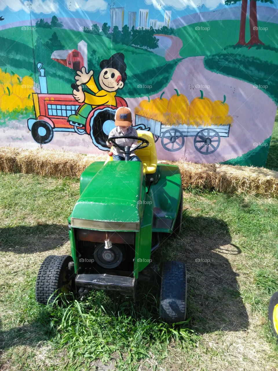 Having fun on the tractor
