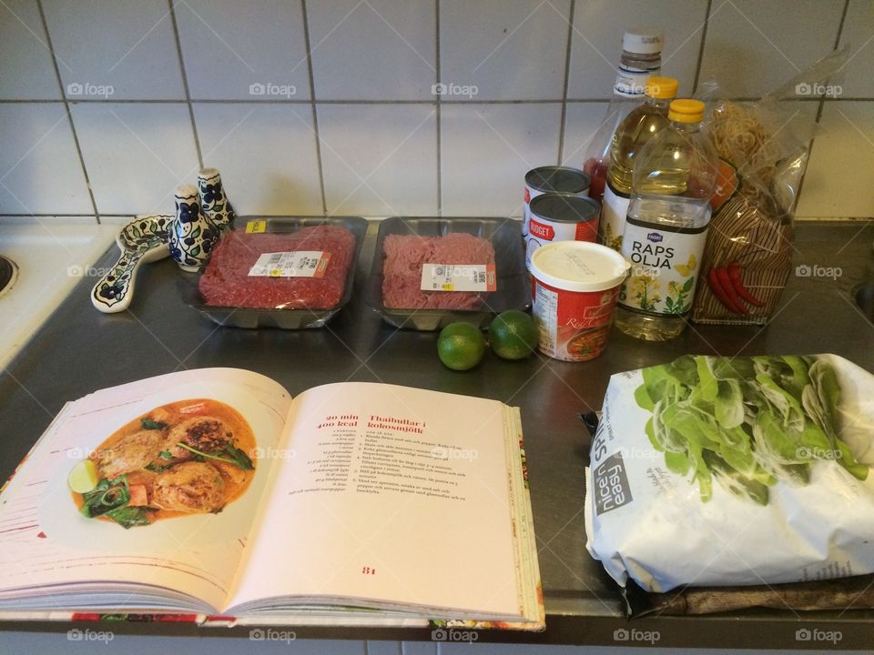 Preparing to cook dinner 