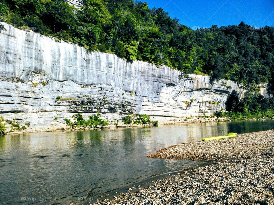 The cliffs at the Buffalo River in Arkansas, the nations first national river
