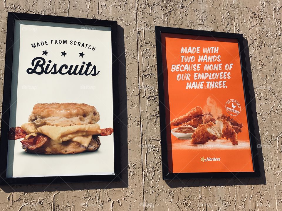 Signs on a Hardee’s building in Florida 