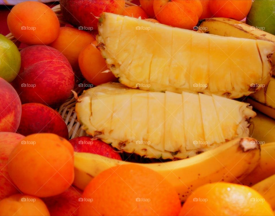 Fresh fruits for healthy snack.