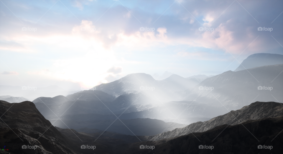 Unreal Engine 4 landscape scene ONE