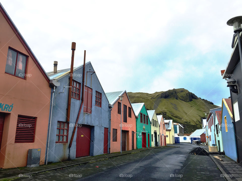 Row of houses Iceland